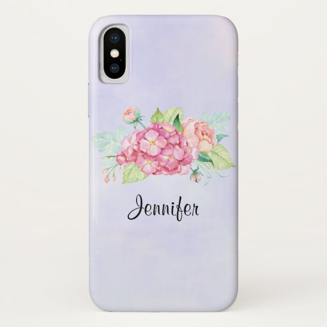 Capa Para iPhone, Case-Mate Buquê de Aquarela Rosa Elegante (Verso)
