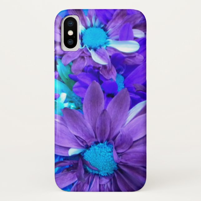 Capa Para iPhone, Case-Mate Buquê roxo N Turquesa (Verso)