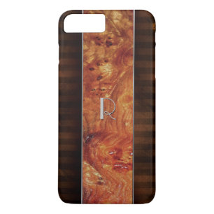 Capa Para iPhone Da Case-Mate Burl Wood Look Monogrammed iPhone 7 Plus Case