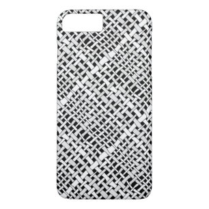 Capa iPhone 8 Plus/7 Plus Burlap Prateado Elegante Tecido Russo