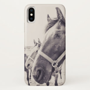 Capa Para iPhone X Cabeça de Cavalo 011