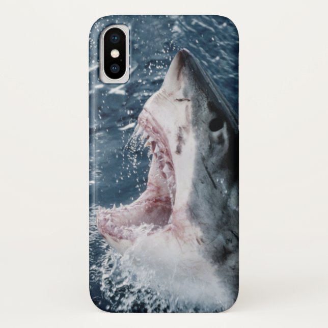 Capa Para iPhone, Case-Mate Cabeça de Tubarão Branco Excelente (Verso)