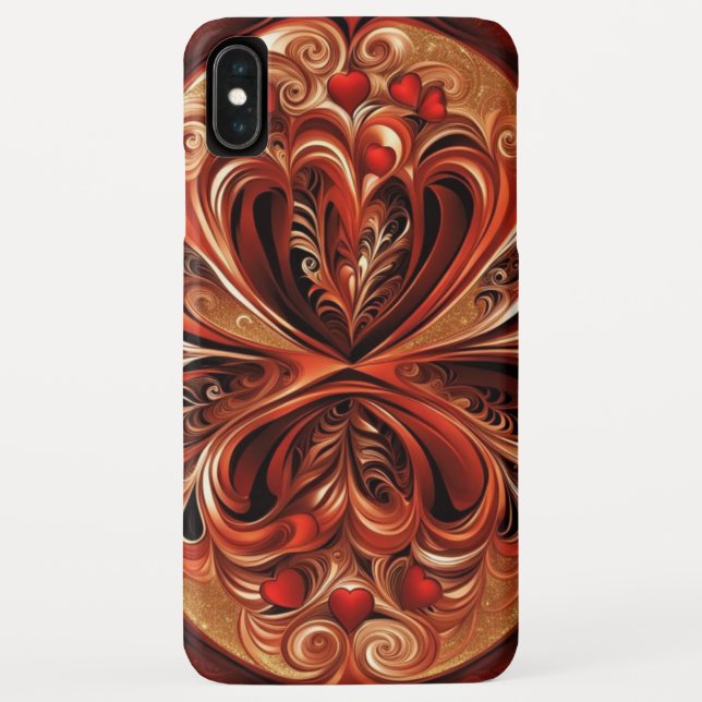 Capa Para iPhone, Case-Mate Cabeças de canela vermelha-preto (Verso)