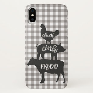 Capa Para iPhone Da Case-Mate Cacareja Grunhe Muge Galinha Vaca Porco Fazenda Xa