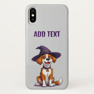 Capa Para iPhone Da Case-Mate Cachorro de Halloween Usando um Chapéu de Bruxa