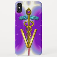 CÁDUCEO VETERINÁRIO DOUTORADO EM OURO / Roxo Fúcsi