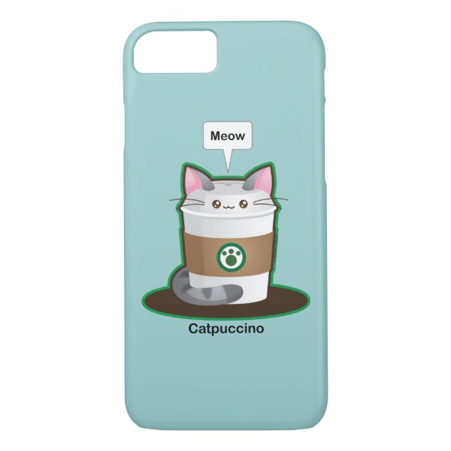 Capa Para iPhone, Case-Mate Café bonito do gato (Verso)