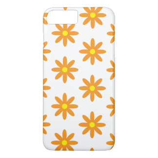 Capa iPhone 8 Plus/7 Plus Caixa alaranjada do iPhone 7 da flor
