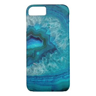 Capa iPhone 8/7 Caixa azul bonito de pedra preciosa de Geode