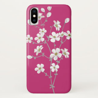 Capa Para iPhone Da Case-Mate Caixa carmesim com as flores do ` s do primavera
