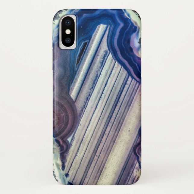 Capa Para iPhone, Case-Mate Caixa de Célula de Pedras Minerais de Agitação Azu (Verso)