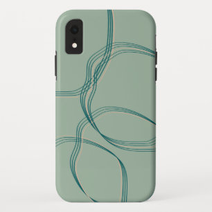 Capa Para iPhone Da Case-Mate Caixa de Telefone Geométrico com Abstrato Teal