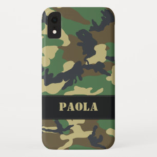 Capa Para iPhone XR Caixa militar customizável da galáxia de Camo