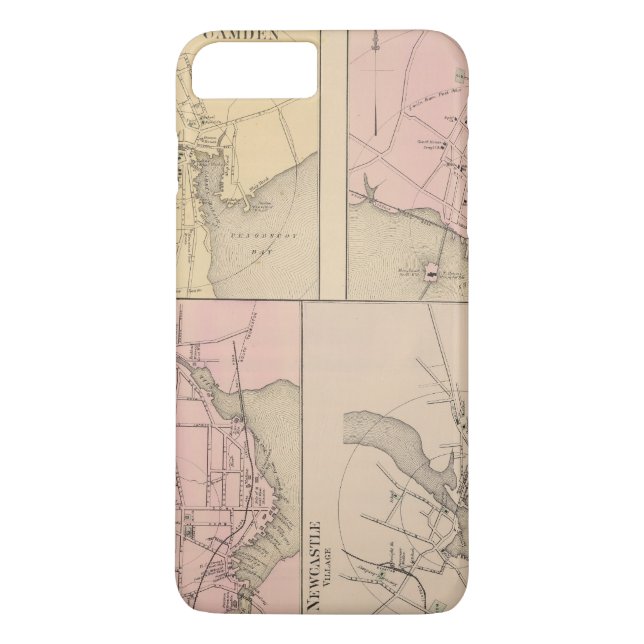 Capa Para iPhone, Case-Mate Camden, Wiscasset, Damariscotta, Newcastle (Verso)