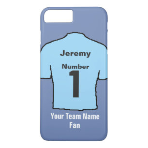 Capa Para iPhone Da Case-Mate Camisa de futebol azul Light Sky Escolha o nome e