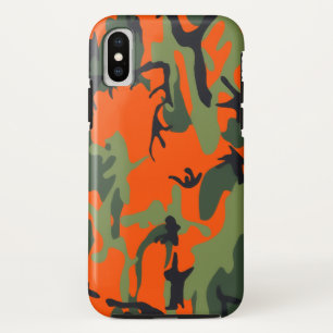 Capa Para iPhone Da Case-Mate Camo alaranjado e verde da segurança