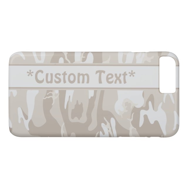 Capa Para iPhone, Case-Mate Camo Brown Wasteland Branqueado com Texto Personal (Verso (Horizontal))