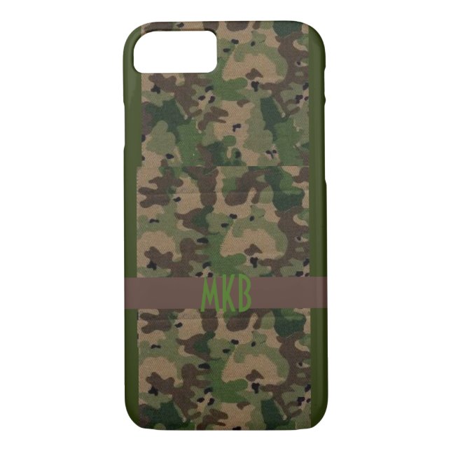 Capa Para iPhone, Case-Mate Camo com monograma (Verso)