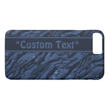 Camo com risca azul com texto personalizado