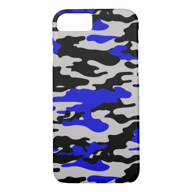Capa Para iPhone, Case-Mate Camo preto e azul - caso do iPhone 7 (Verso)