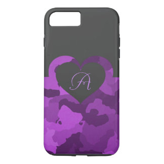 Capa Para iPhone Da Case-Mate Camo roxo com monograma customizável