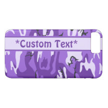 Camo roxo com texto feito sob encomenda