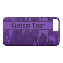 Camo Roxo Escuro com Texto Personalizado