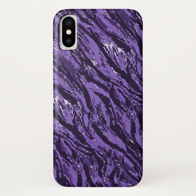 Capa Para iPhone, Case-Mate Camo Roxo Striped (Verso)