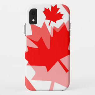 Capa Para iPhone XR Canadense Red Maple Estilo em Camada Folha, CANADÁ
