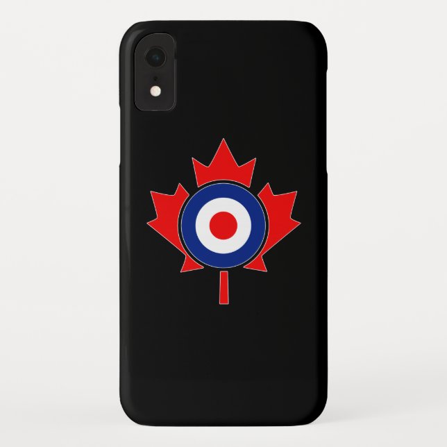 Capa Para iPhone, Case-Mate Canadiano Maple Leaf Roundel Mod em preto (Verso)
