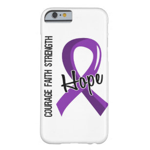 Capa Barely There Para iPhone 6 Câncer de pâncreas da esperança 5 da fé da coragem
