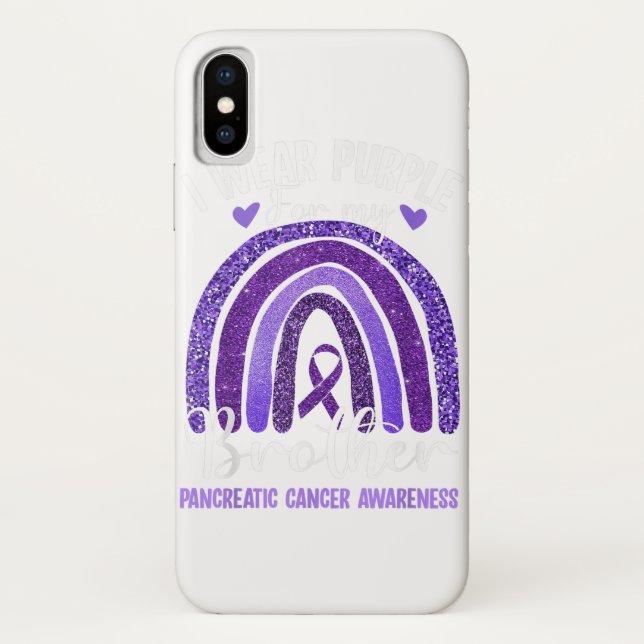 Capa Para iPhone, Case-Mate câncer de pâncreas Eu Visto Roxo Para Meu Presente (Verso)