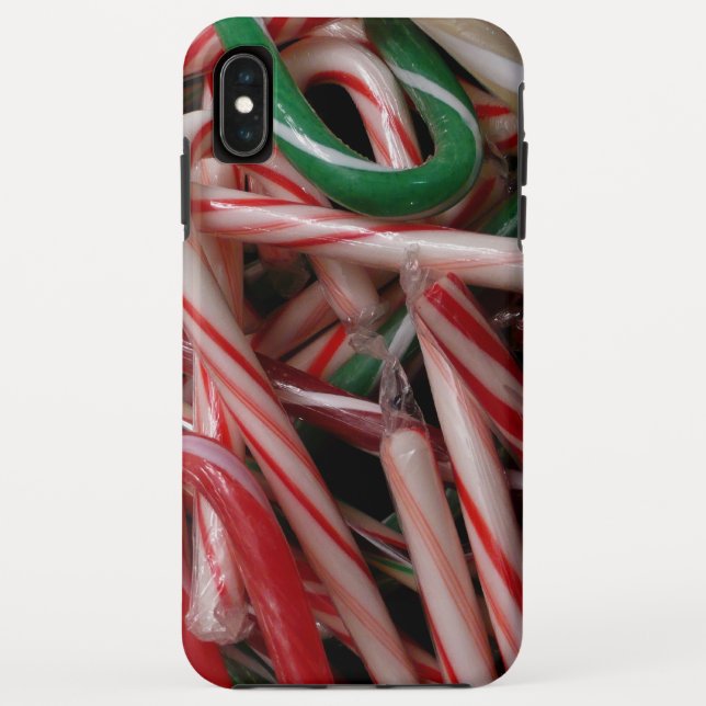 Capa Para iPhone, Case-Mate Candy Canas Natal Feriado Branco Verde e Vermelho (Verso)