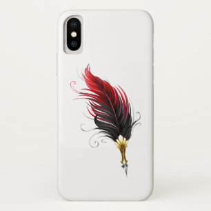 Capa Para iPhone Da Case-Mate Caneta de penas vermelhas com ninho de ouro