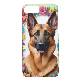 Capa iPhone 8/7 Cão German shepherd bem ilustrado