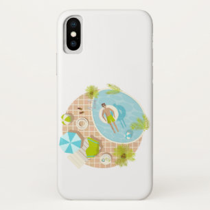 Capa Para iPhone Da Case-Mate Cara de natação na praia tropical de verão