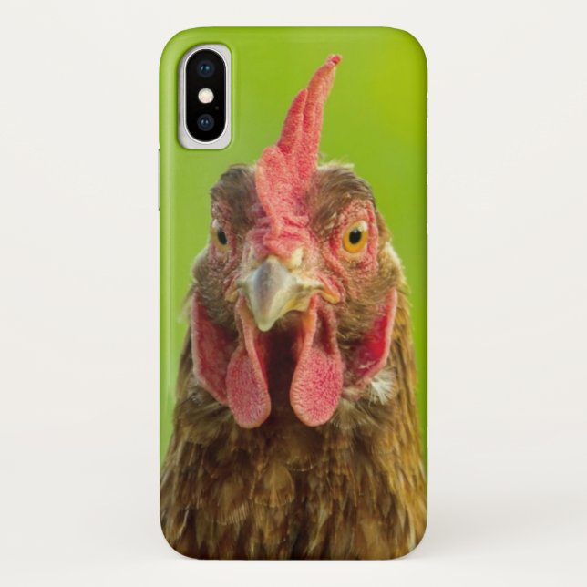 Capa Para iPhone, Case-Mate Cara engraçada da galinha no verde (Verso)