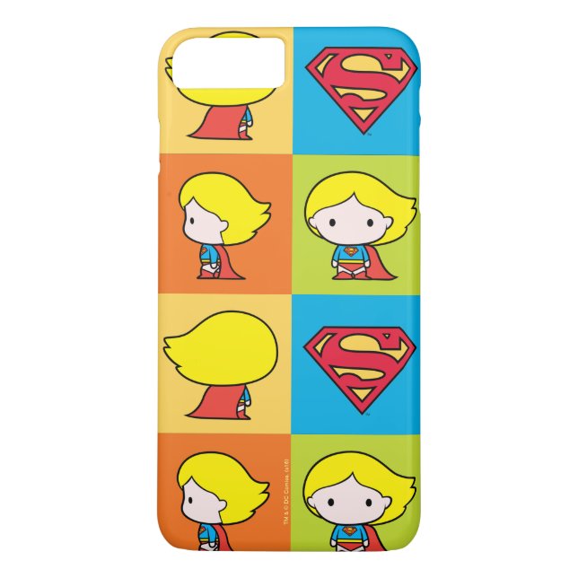 Capa Para iPhone, Case-Mate Caractere de Supergirl Chibi - Turnround (Verso)