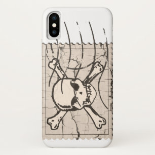 Capa Para iPhone X Carimbo de Caveira