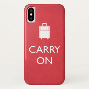 Capa Para iPhone X CARREGAR LIGADO - Bagagem - Vermelho Engraçado