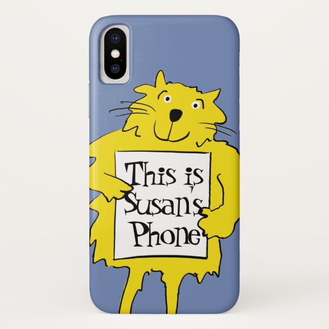 Capa Para iPhone, Case-Mate Cartão de Retenção Cat Mostrando Propriedade (Verso)