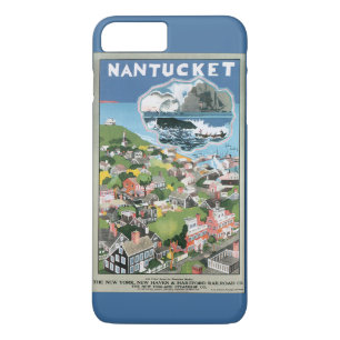 Capa Para iPhone Da Case-Mate Cartaz de Viagem Antigo, Mapa da Ilha Nantucket, M