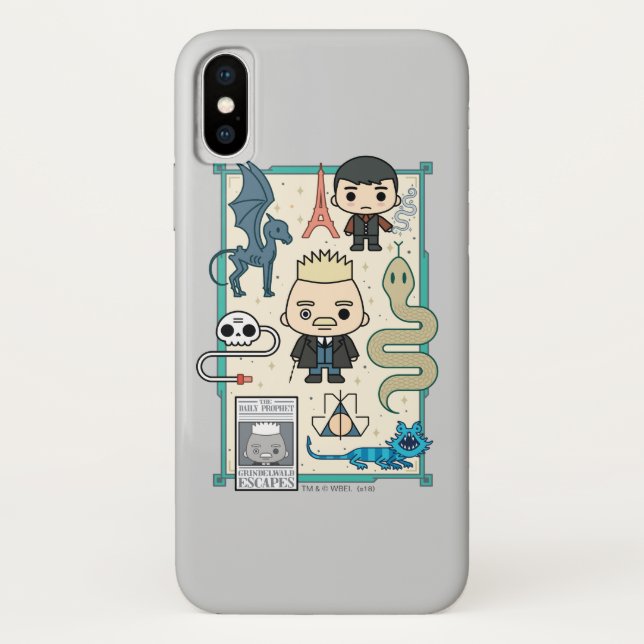 Capa Para iPhone, Case-Mate Cartografia GELLERT GRINDELWALD™ & Barebone (Verso)