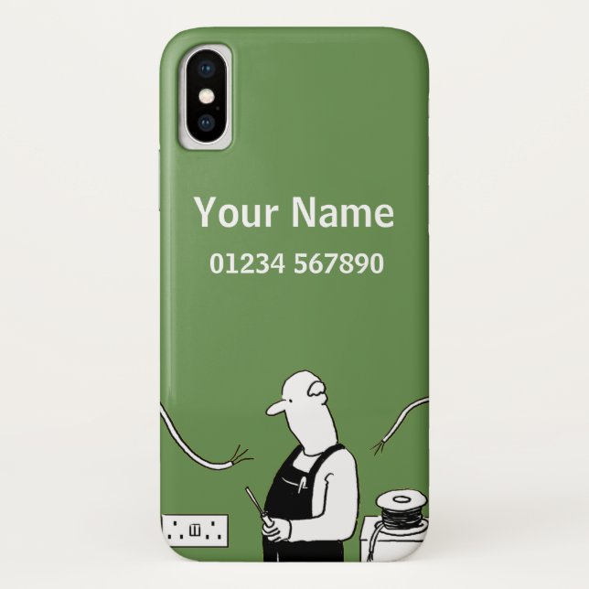 Capa Para iPhone, Case-Mate Cartoon de Tema Eletrico (Verso)