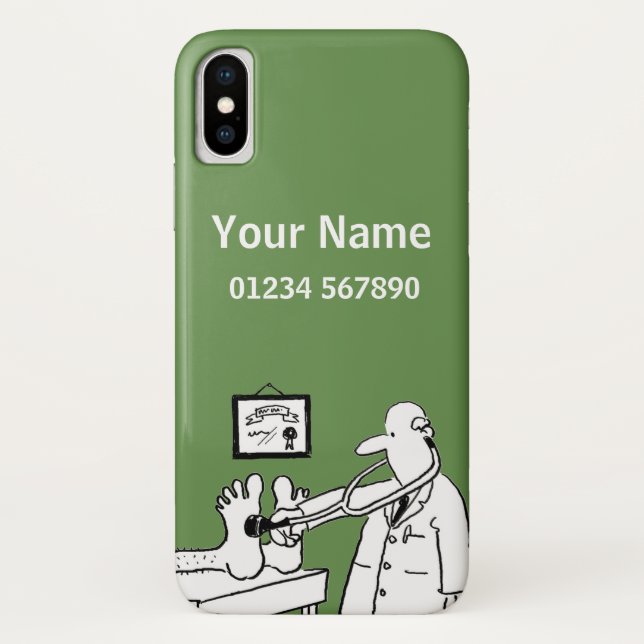 Capa Para iPhone, Case-Mate Cartoon de Tema Médico (Verso)