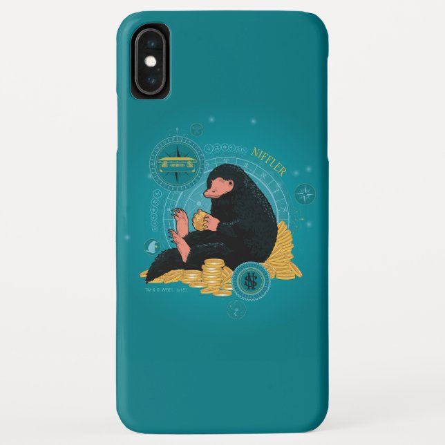 Capa Para iPhone, Case-Mate Cartoon NIFFLER™ com moedas Douradas (Verso)