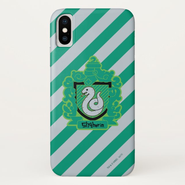 Capa Para iPhone, Case-Mate Cartoon Slytherin Crest (Verso)