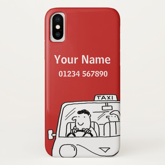 Capa Para iPhone, Case-Mate Cartoon Tema de Táxi (Verso)
