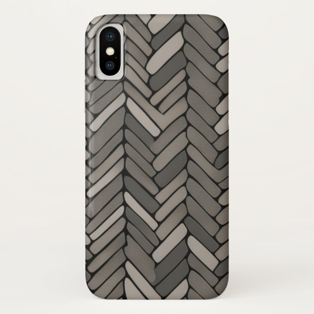 Capa Para iPhone, Case-Mate Carvões e Cinzas Geométricas Elegantes de ossos (Verso)