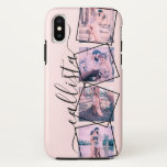 Capa Para iPhone Da Case-Mate Casal de Nome Monograma Manuscrito Personalizado 4<br><div class="desc">Este caso romântico, legal e moderno é perfeito para qualquer um que queira carregar seu ente querido com eles. Ele apresenta quatro fotos personalizáveis. Por cima das fotos estão os quadros retorcidos pretos para um toque exclusivo e contemporâneo. Ele também exibe um lugar para um nome de monograma sobre um...</div>